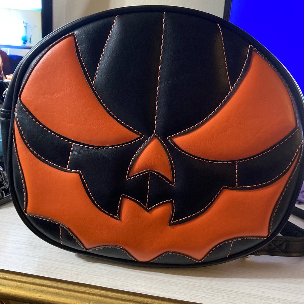 ***TRADED*** Handcrafted Bat Face Love Pain and Stitches Handmade Bag (LPS)